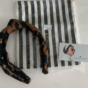 Lele Sadoughi NWT Leopard Corduroy Headband